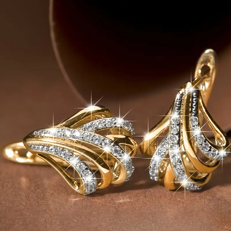 Chic Irregular Bright Gold Earrings