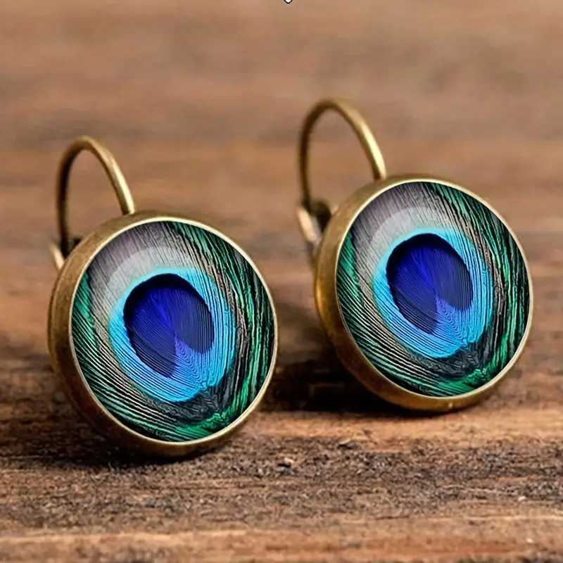 Handcrafted Vintage Blue Bird Earrings
