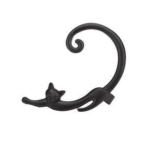 Elegant Silver Cat Earrings