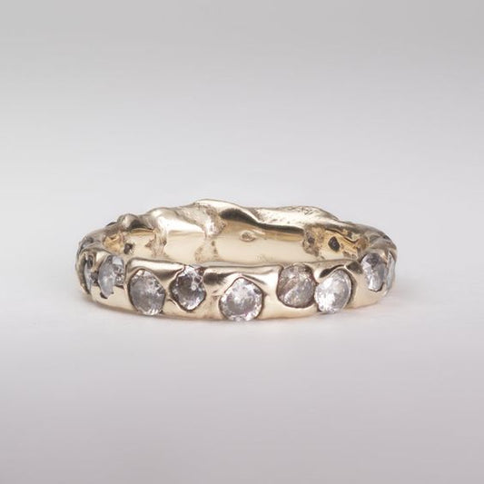 Antique-Style Zirconia Forged Ring