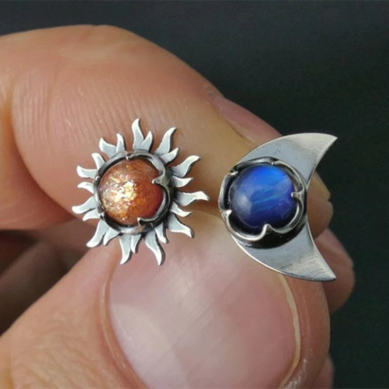 Celestial Sun and Moon Earrings