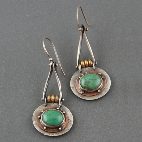 Two-Tone Turquoise Earrings