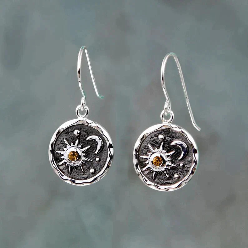Bohemian Sun and Moon Earrings