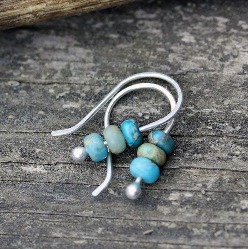 Turquoise Gemstone Bead Earrings