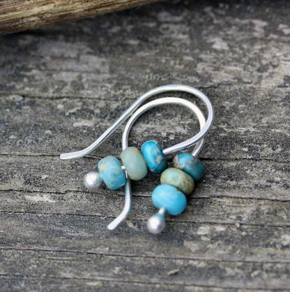 Turquoise Gemstone Bead Earrings