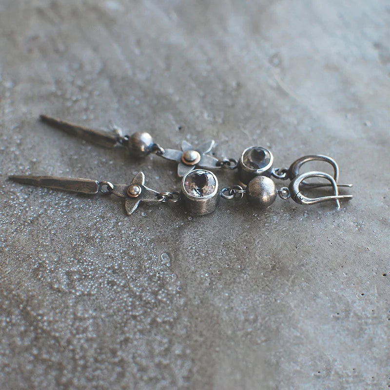 Sparkling Star Strass Pendant Earrings