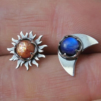 Celestial Sun and Moon Earrings