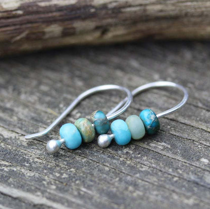 Turquoise Gemstone Bead Earrings