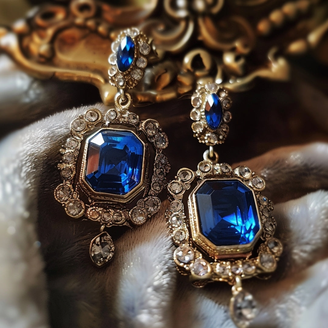 Azure Crystal Earrings