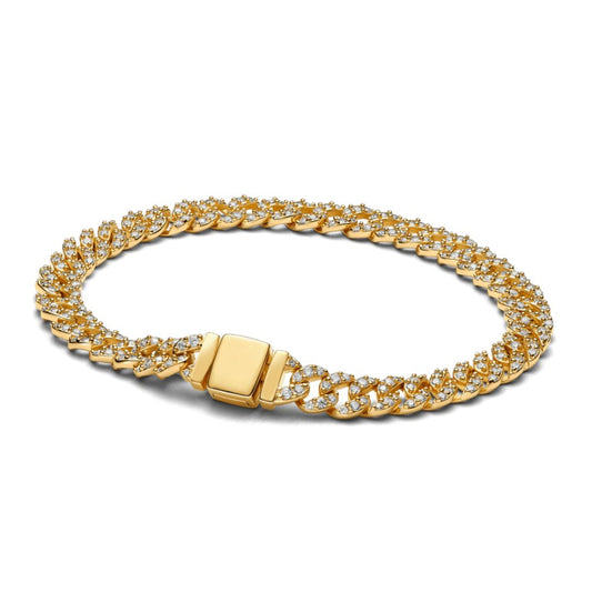 Gold Paved Cuban Link Bracelet