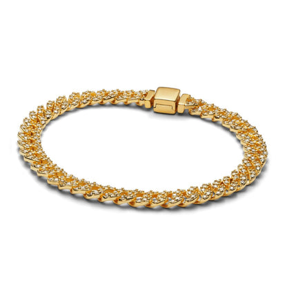 Gold Paved Cuban Link Bracelet