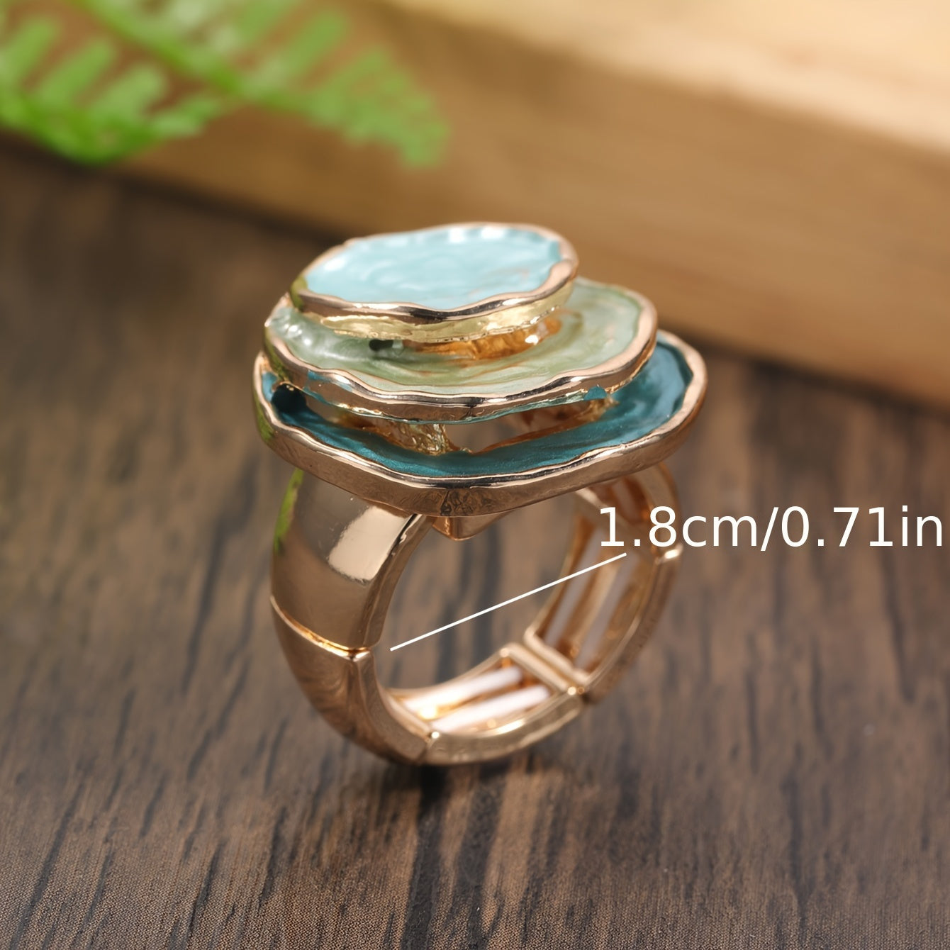 Bohemian Triple-Layer Enamel Ring