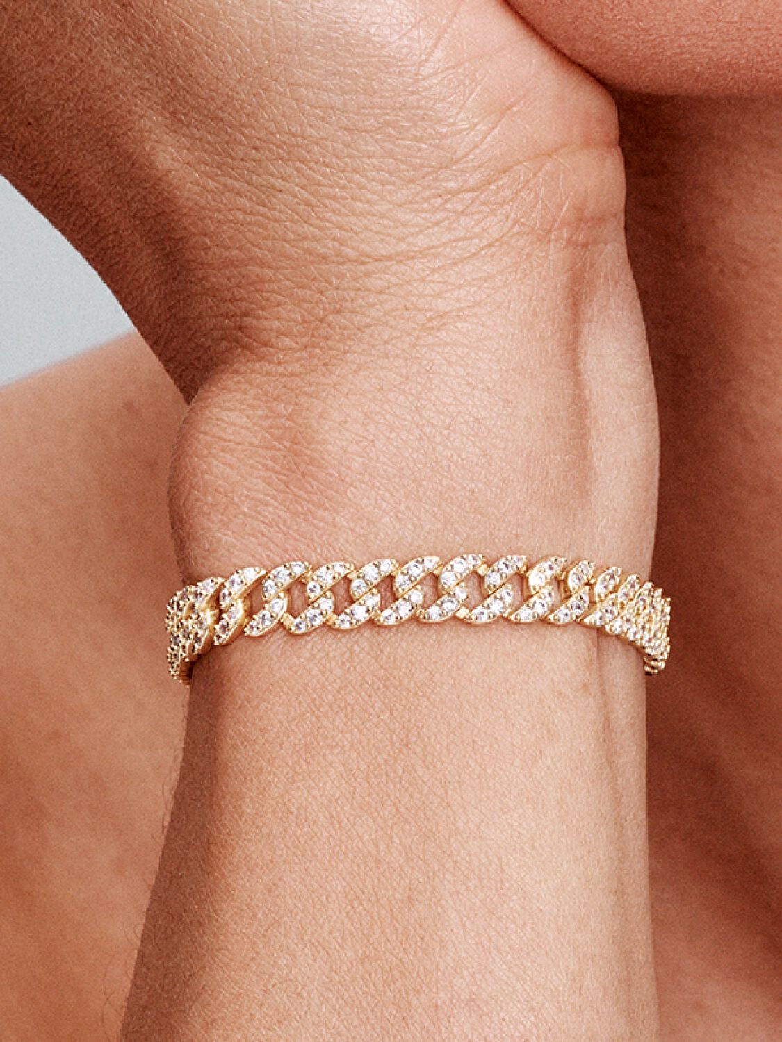 Gold Paved Cuban Link Bracelet