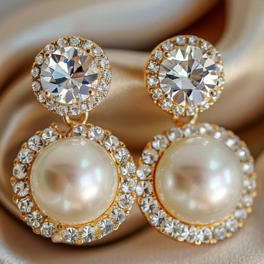 Radiant White Pearl Earrings