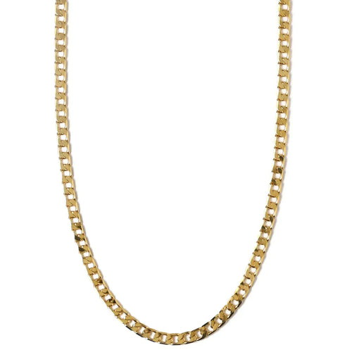 Gold Flat Link Curb Necklace