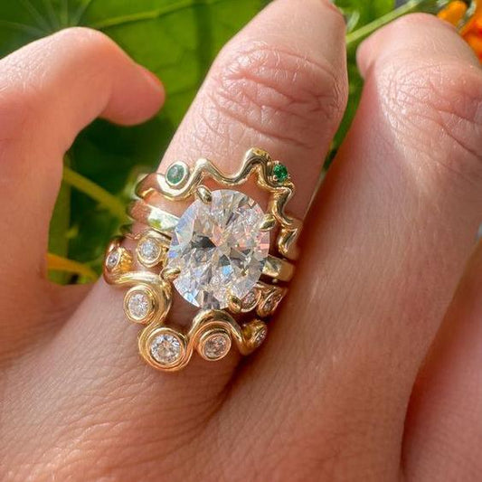 Retro Zirconia Cocktail Ring Collection