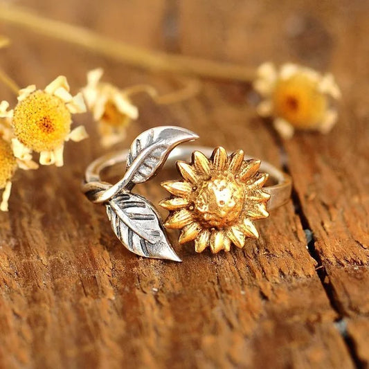 Adjustable Gold Sunflower Band