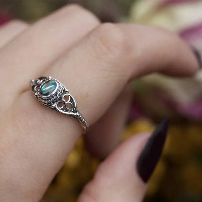 Rainbow Shell Filigree Ring