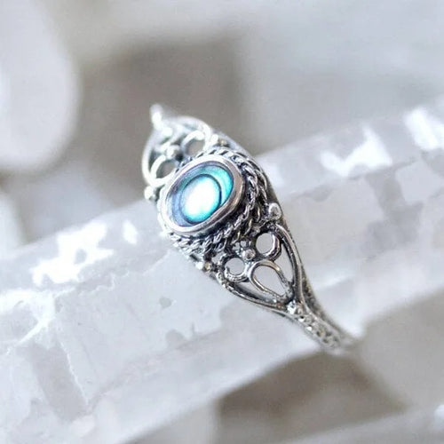 Rainbow Shell Filigree Ring