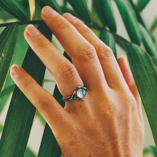 Lunar Glow Moonstone Ring