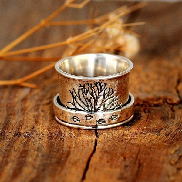 Tree of Life Meditation Spinner Ring