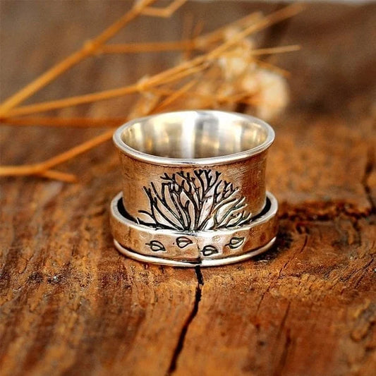 Tree of Life Meditation Spinner Ring
