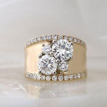 Classic Gold and Zirconia Ring