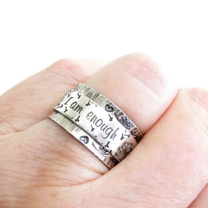 Tranquil Dandelion Meditation Ring