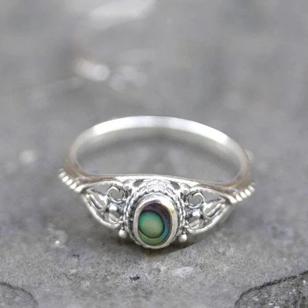 Rainbow Shell Filigree Ring