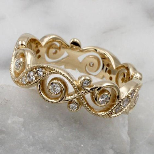 Retro Prifddinas Zirconia Ring