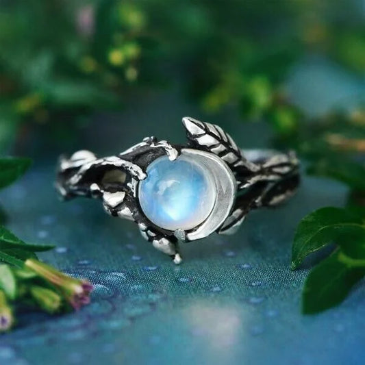 Lunar Glow Moonstone Ring
