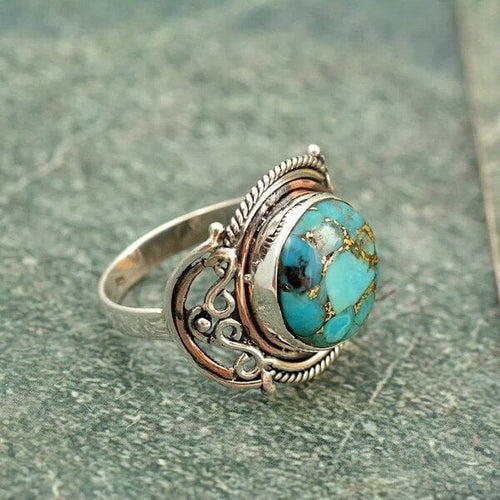 Bohemian Turquoise Statement Ring