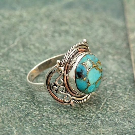 Bohemian Turquoise Statement Ring