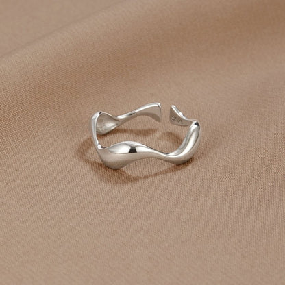Minimalist Waves Ring