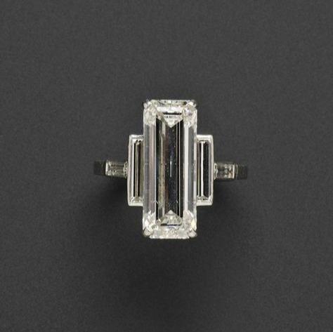 Antique Silver Ring with White Glass Accent