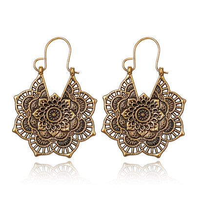 Lotus Flower Mandala Earrings