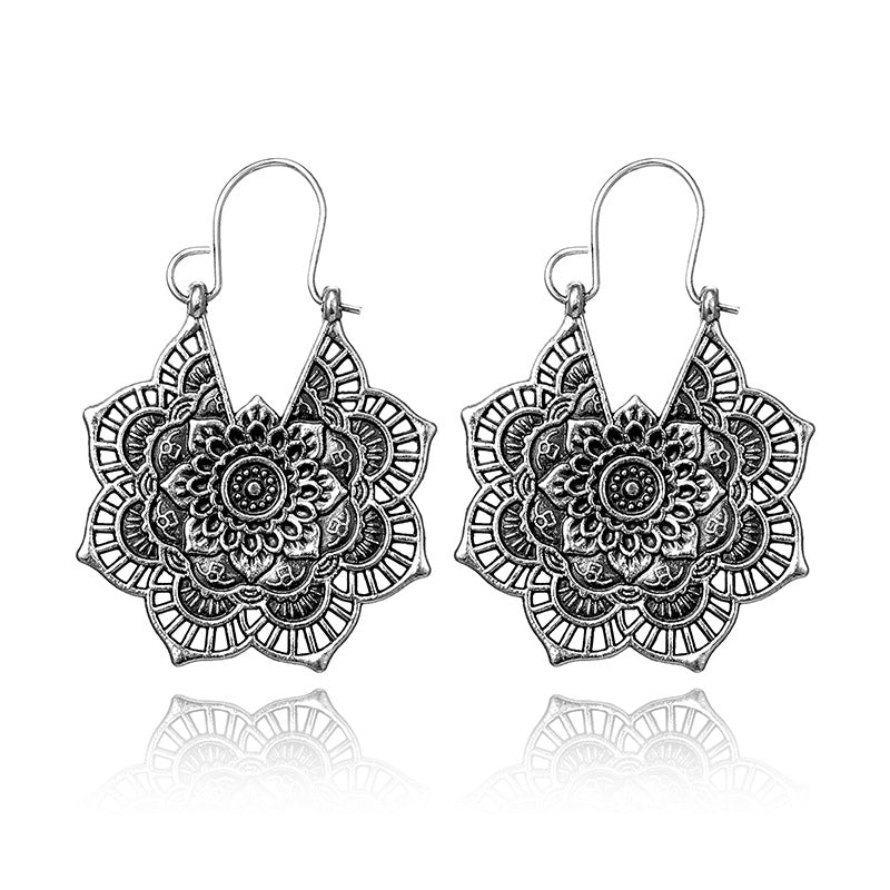 Lotus Flower Mandala Earrings
