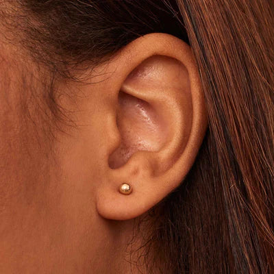 Elegant Gold Sphere Earrings