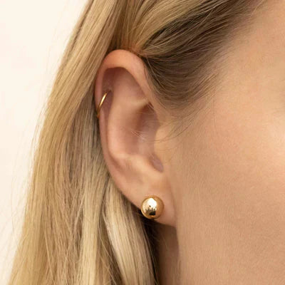 Elegant Gold Sphere Earrings