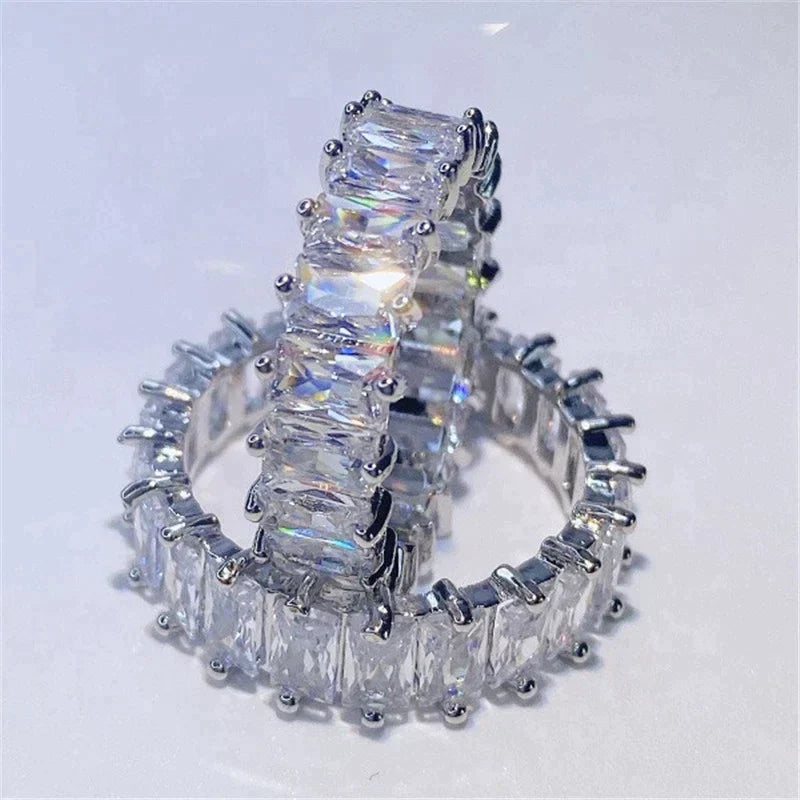 Elegant Gold and Silver Zirconia Ring