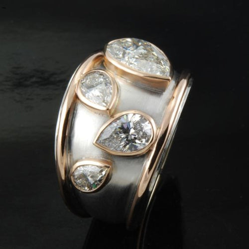 Antique Inlaid Crystal Ring