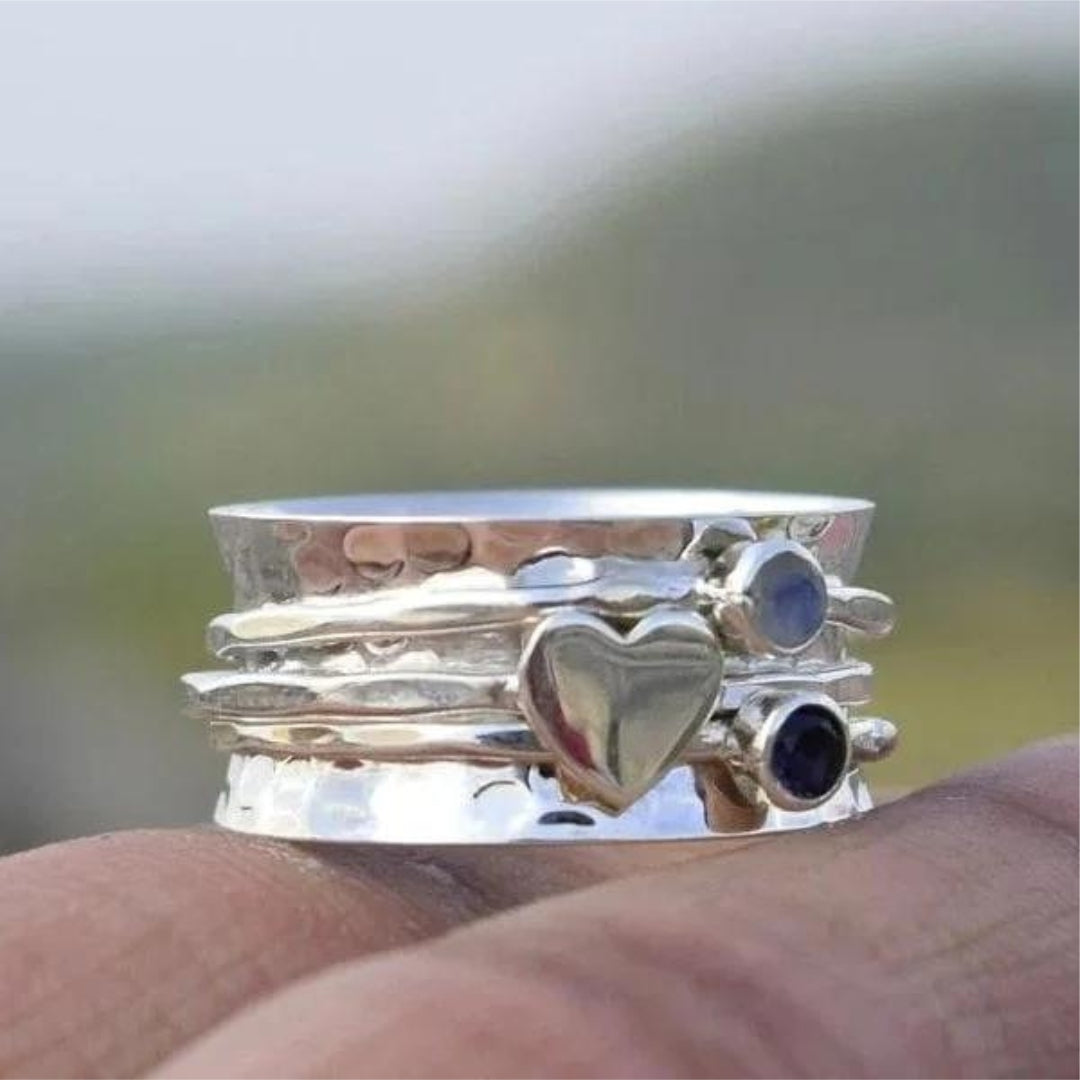 Heart-Shaped Spinner Ring