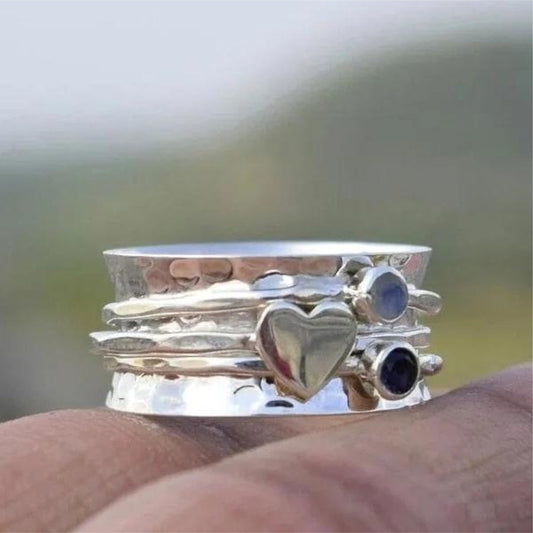 Heart-Shaped Spinner Ring