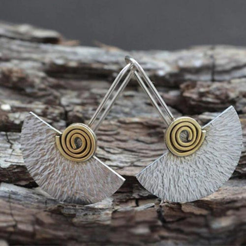 Bohemian Silver Earrings with Indian Flair