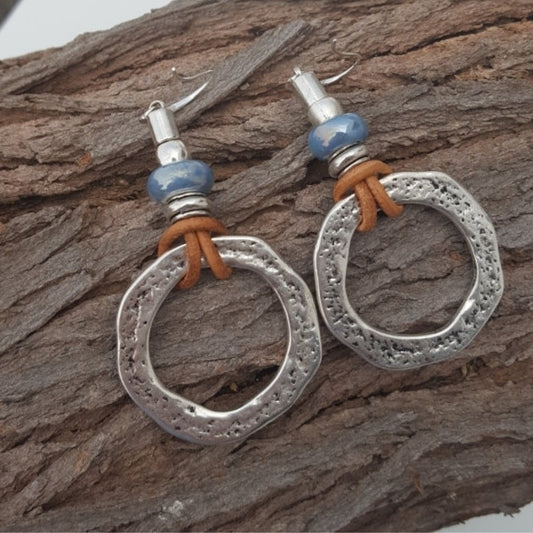 Retro Bohemian Silver Circle Earrings (Buy One, Get One Free)