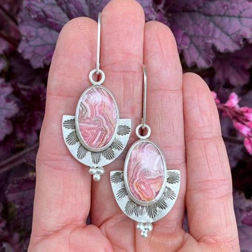 Sterling Silver Boho Acrylic Earrings