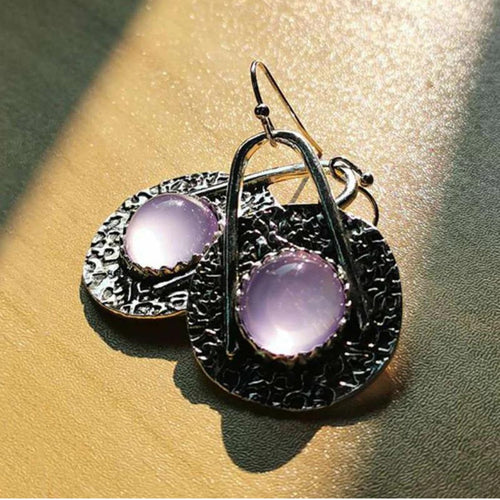 Bohemian Silver Star Crystal Earrings