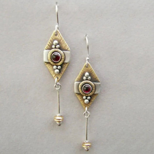 Bohemian Silver Desert Earrings