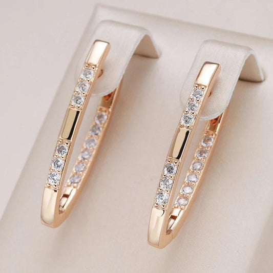 Stunning Gold Zirconia Earrings - Buy One, Get One Free!