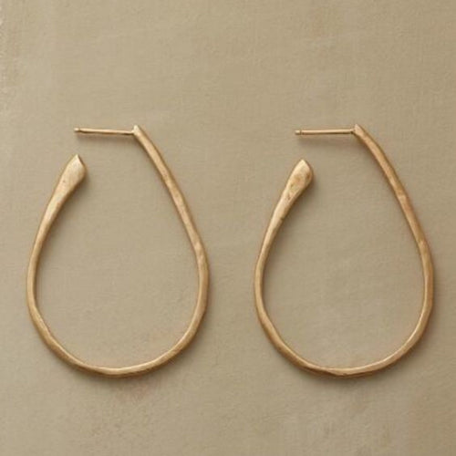 Retro Gold Hoop Earrings